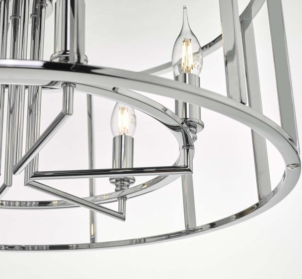 Myka 6 Light Pendant Polished Chrome - Image 3