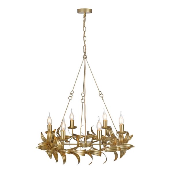 Nadria 6 Light Pendant Satin Gold