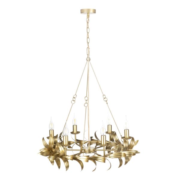 Nadria 6 Light Pendant Satin Gold - Image 2