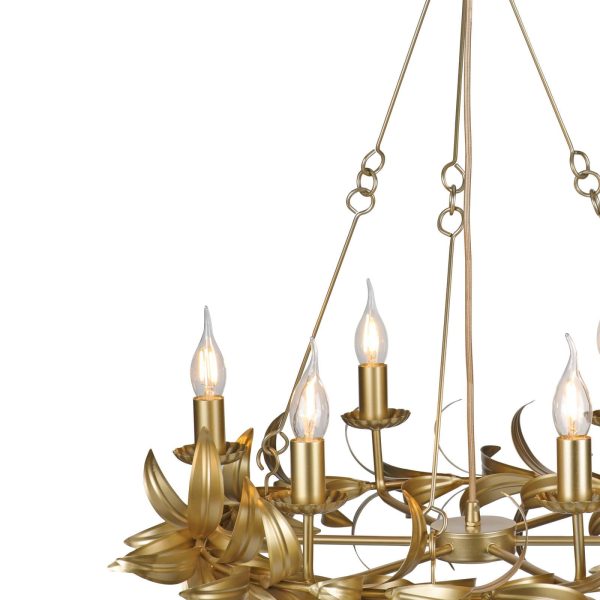 Nadria 6 Light Pendant Satin Gold - Image 3