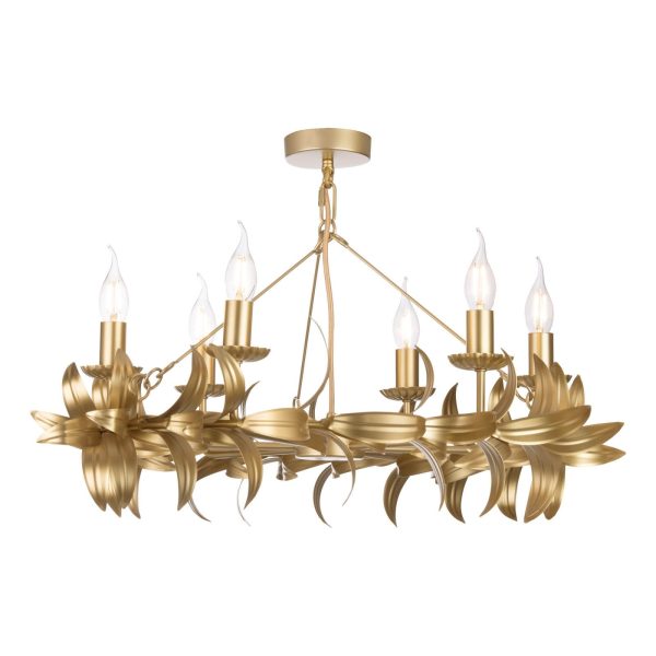 Nadria 6 Light Pendant Satin Gold - Image 5