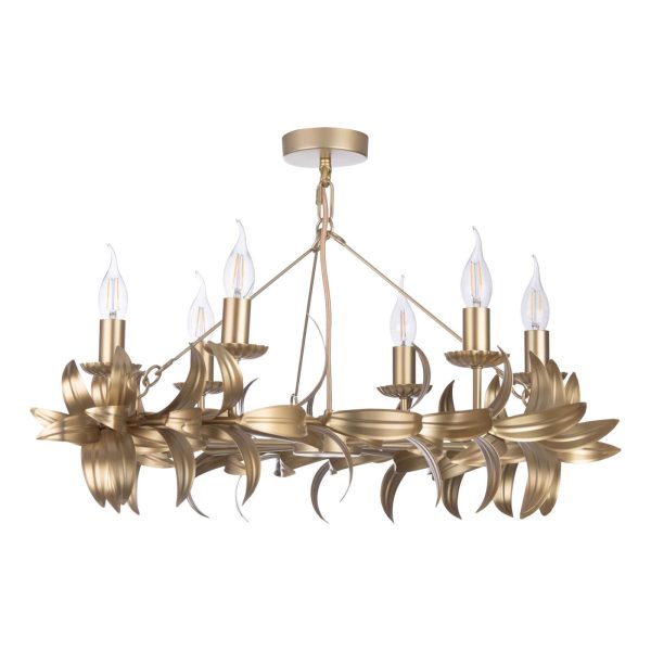 Nadria 6 Light Pendant Satin Gold - Image 6