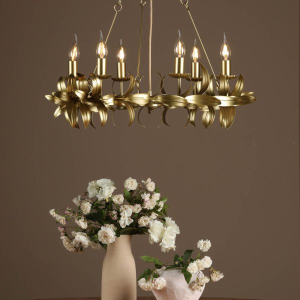 Nadria 6 Light Pendant Satin Gold - Image 9