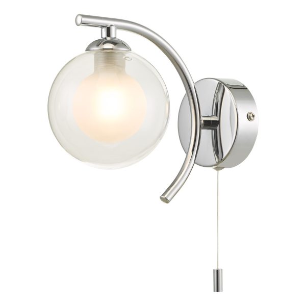 Nakita Wall Light Polished Brass With Clear/Opal Glass - Image 2