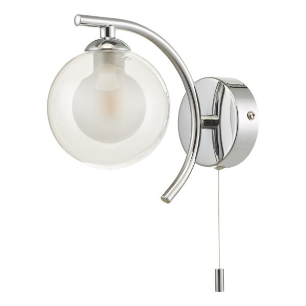 Nakita Wall Light Polished Brass With Clear/Opal Glass - Image 3