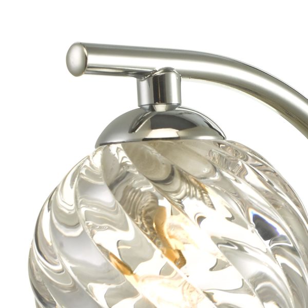 Nakita Wall Light Polished Chrome With Twisted Open Glass - Image 4