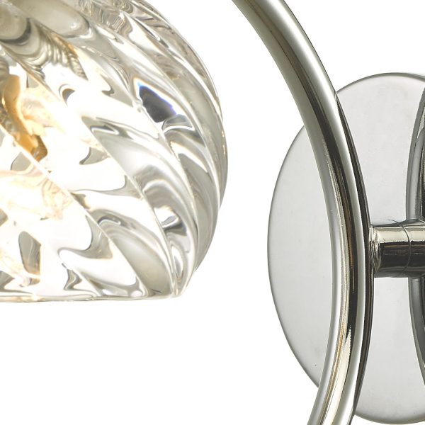 Nakita Wall Light Polished Chrome With Twisted Open Glass - Image 5