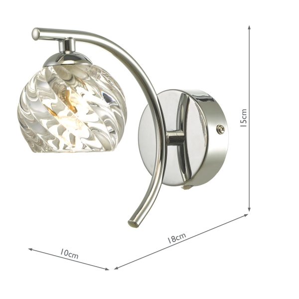 Nakita Wall Light Polished Chrome With Twisted Open Glass - Image 7