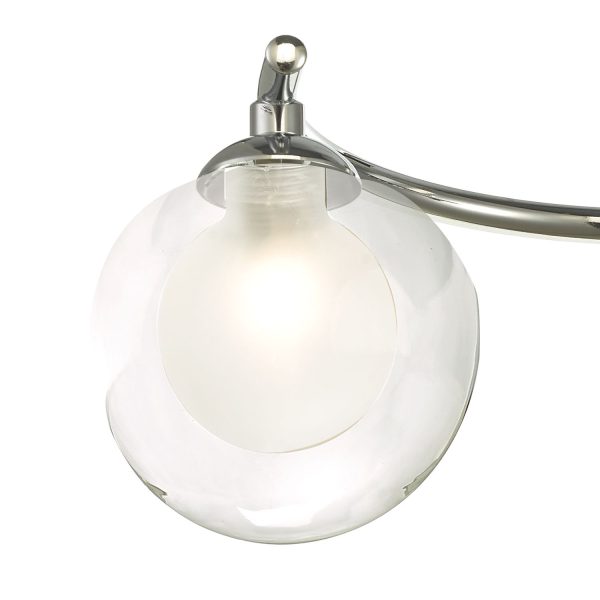 Nakita 3 Light Semi Flush Polished Chrome With Clear/Opal Glass - Image 3