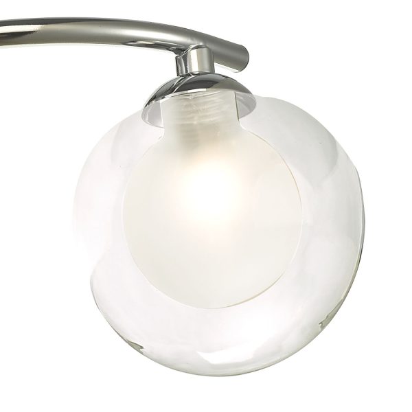 Nakita 3 Light Semi Flush Polished Chrome With Clear/Opal Glass - Image 5