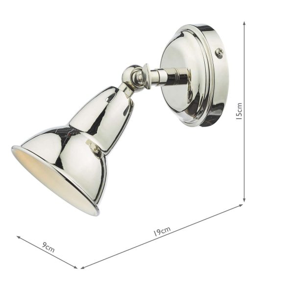 Nathaniel Single Wall Spotlight Polished Nickel - Image 4