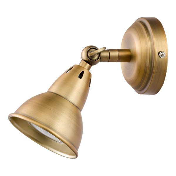 Nathaniel Single Wall Spotlight Aged Brass - Image 2