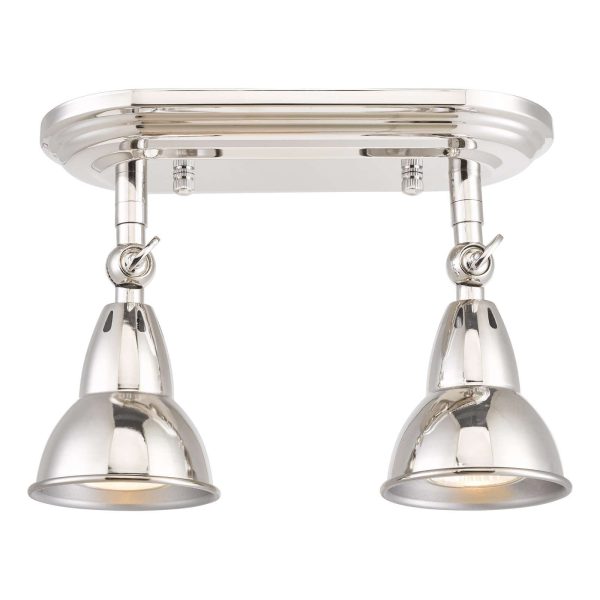 Nathaniel 2 Light Plate Spotlight Polished Nickel - Image 4