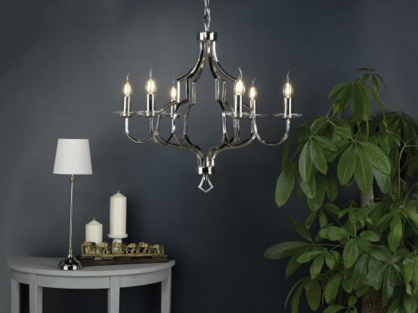 Nerva 6lt Pendant Polished Nickel & Crystal - Image 6