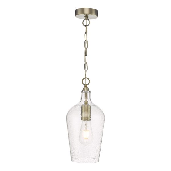 Nida Pendant Antique Brass Glass