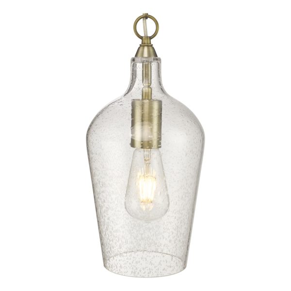 Nida Pendant Antique Brass Glass - Image 3