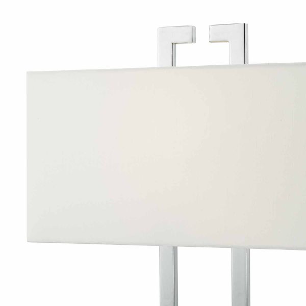 Nile Table Lamp Polished Chrome c/w Ivory Shade - Image 2