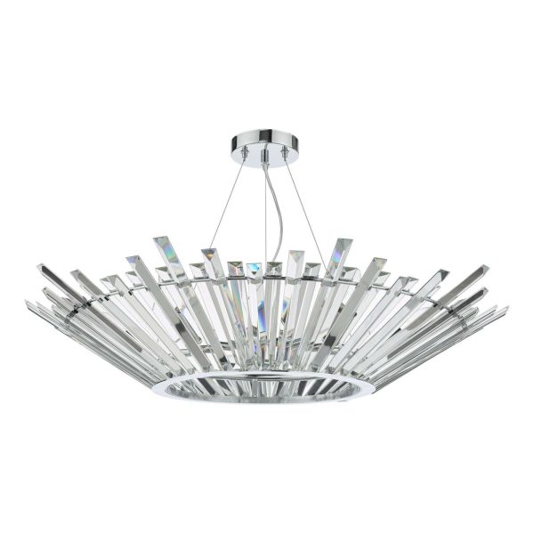 Nimbus 6 Light Pendant Polished Chrome Crystal - Image 2