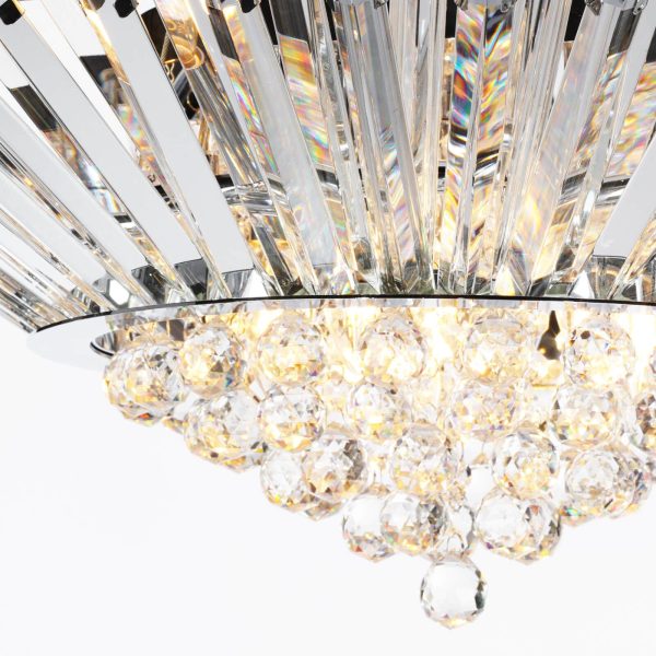 Nimbus 9 Light Chandelier Crystal and Polished Chrome - Image 3