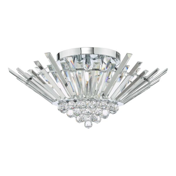 Nimbus 5 Light Flush Polished Chrome Crystal - Image 2