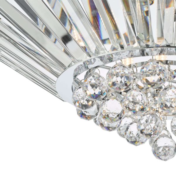 Nimbus 5 Light Flush Polished Chrome Crystal - Image 4