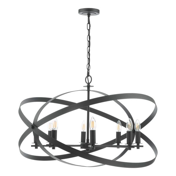 Nitya 8 Light Pendant Matt Black - Image 2