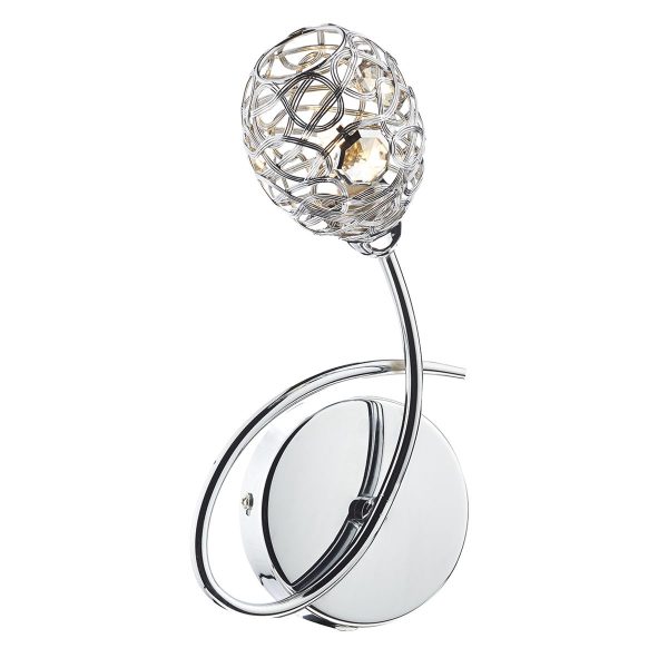 Numero Wall Light Polished Chrome Crystal - Image 3