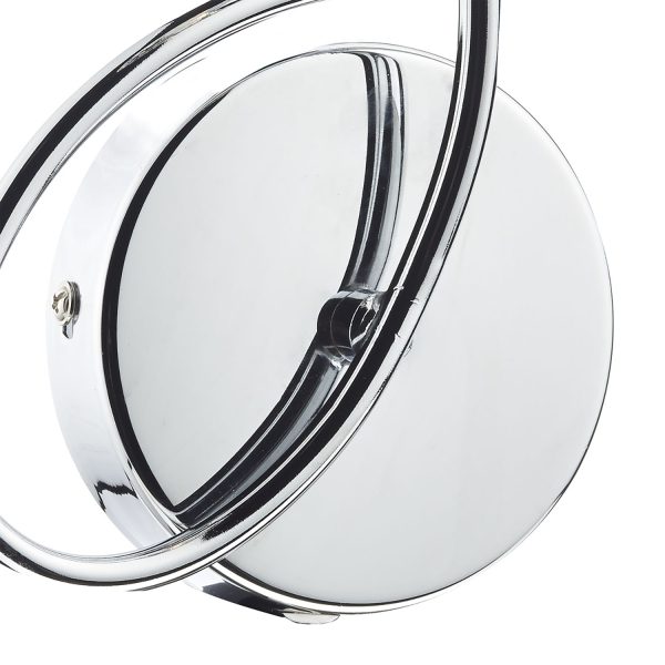 Numero Wall Light Polished Chrome Crystal