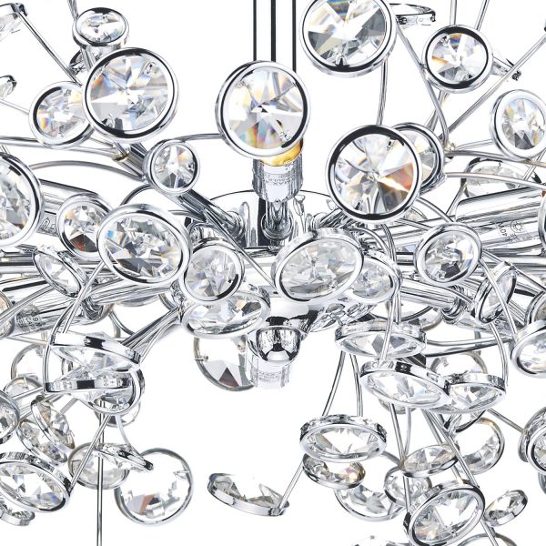 Oberoi 6 Light Semi Flush Polished Chrome - Image 2