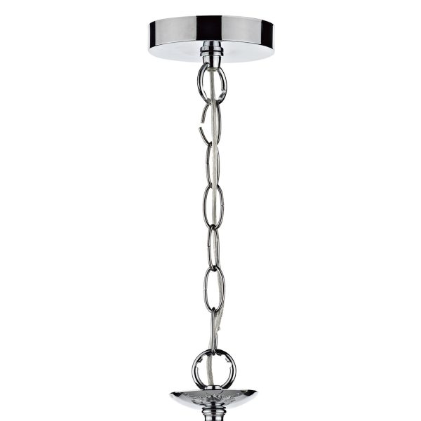 Oleana 5 Light Pendant Polished Chrome Crystal - Image 2