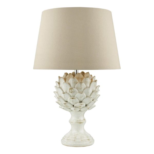 Orris Table Lamp Base Antique Cream Shade