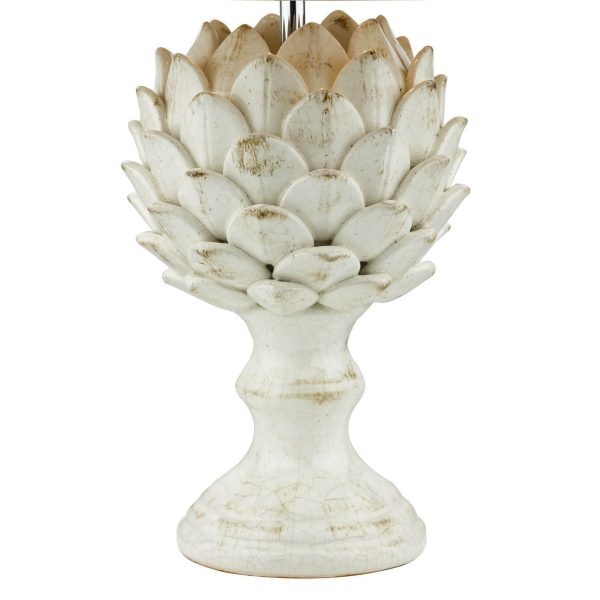 Orris Table Lamp Base Antique Cream Shade - Image 2