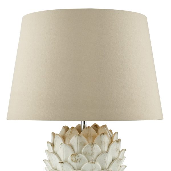 Orris Table Lamp Base Antique Cream Shade - Image 3