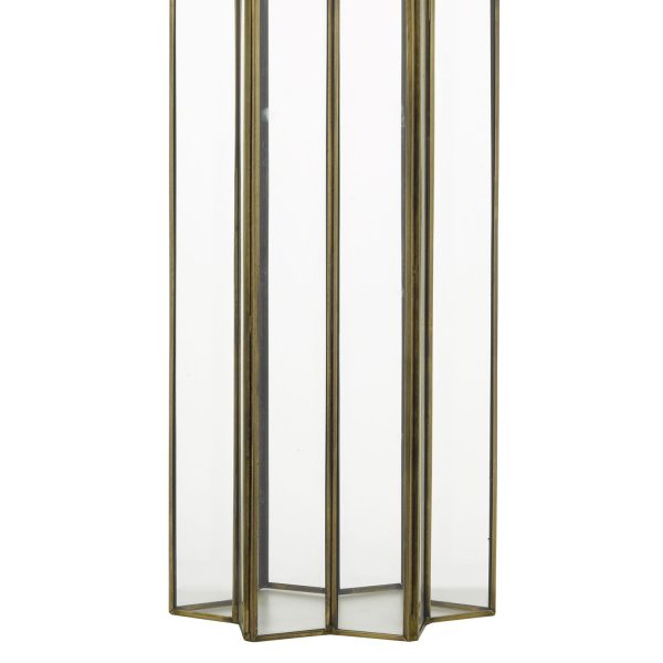 Osuna Table Lamp Natural Metal Glass complete with Shade - Image 2