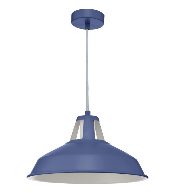 Owain 1 Light Pendant Blue - Image 2