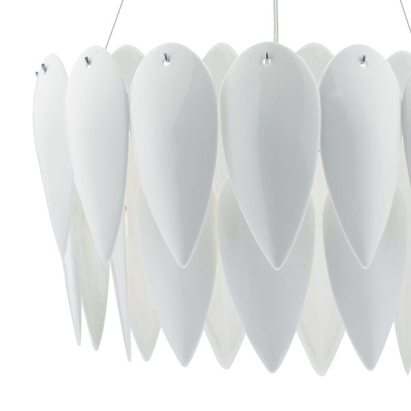 Phillipa 3 Light Pendant White Ceramic