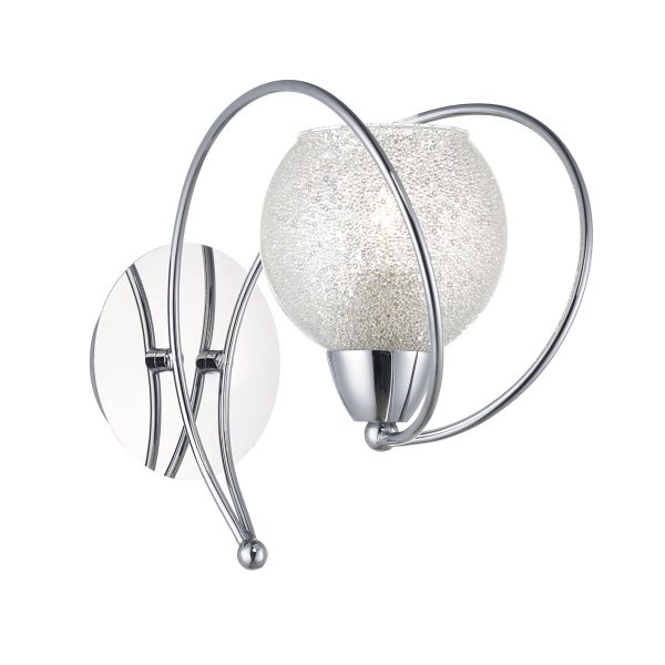 Rafferty Wall Light Polished Chrome Glass - Image 3