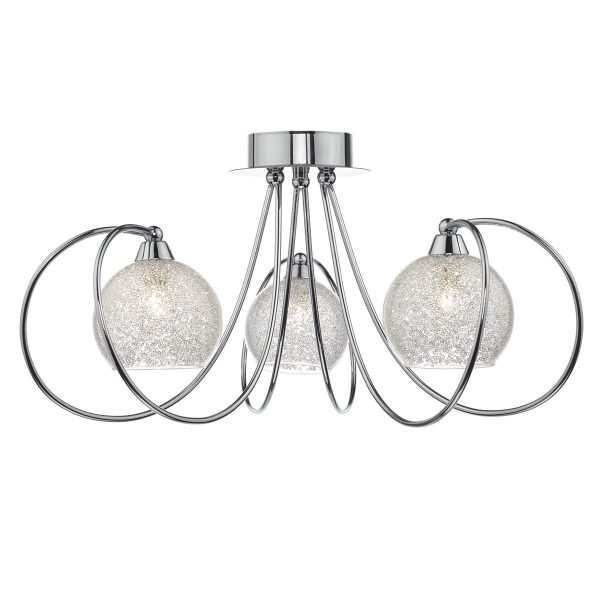 Rafferty 3 Light Semi Flush Polished Chrome - Image 4