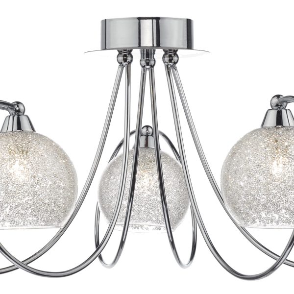 Rafferty 3 Light Semi Flush Polished Chrome - Image 3