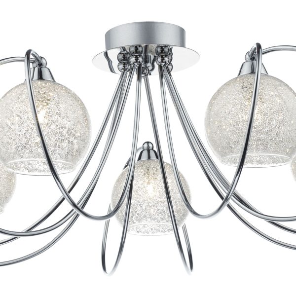 Rafferty 5 Light Semi Flush Polished Chrome - Image 2