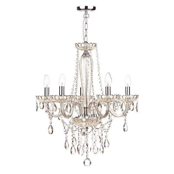 Raphael 5 Light Chandelier Champagne Crystal - Image 4