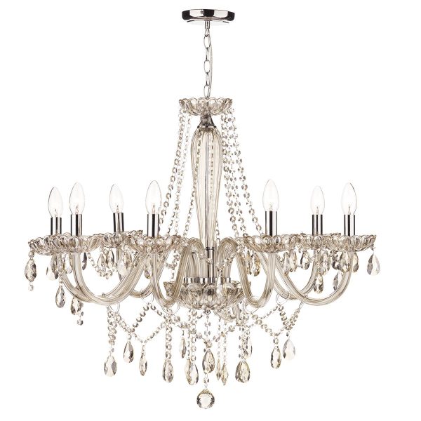 Raphael 8 Light Chandelier Champagne Crystal - Image 5