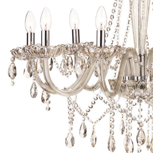 Raphael 8 Light Chandelier Champagne Crystal - Image 3