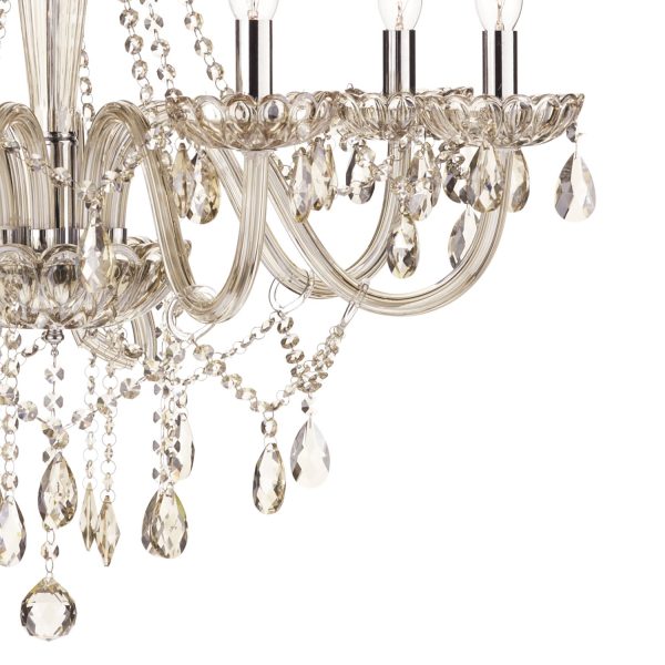 Raphael 8 Light Chandelier Champagne Crystal - Image 2