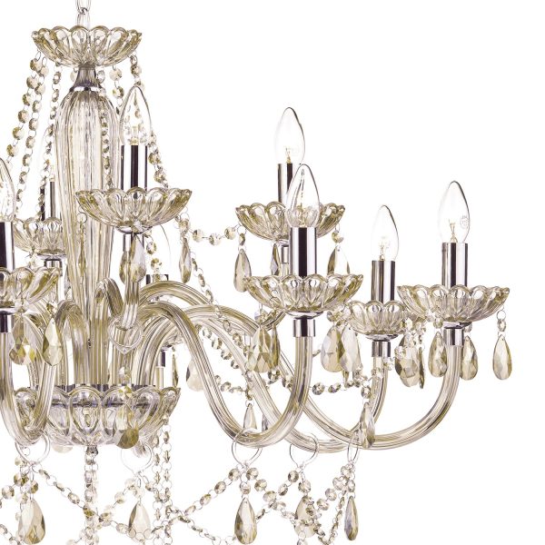 Raphael 12 Light Chandelier Champagne Crystal - Image 2