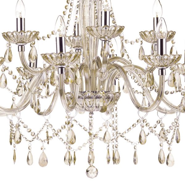 Raphael 12 Light Chandelier Champagne Crystal