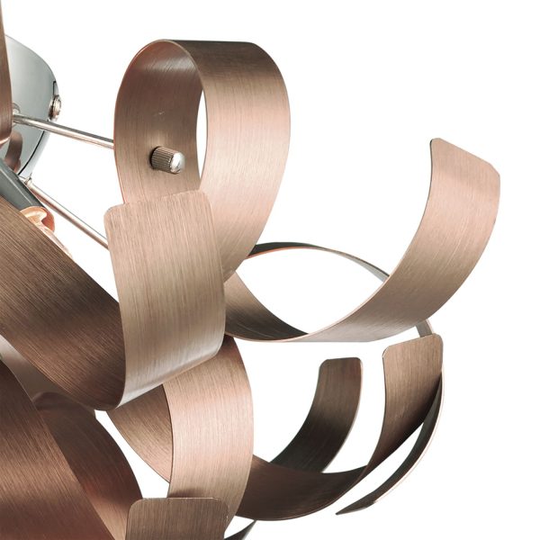 Rawley 4 Light Ribbon Flush Brushed Copper - Image 2