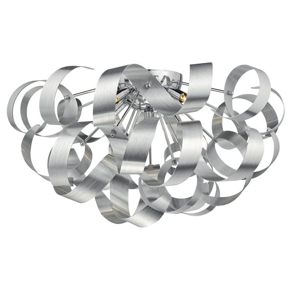 Rawley 5 Light G9 Flush Brushed Aluminium - Image 3