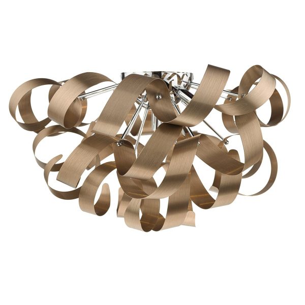 Rawley 5 Light G9 Flush Brushed Copper - Image 3