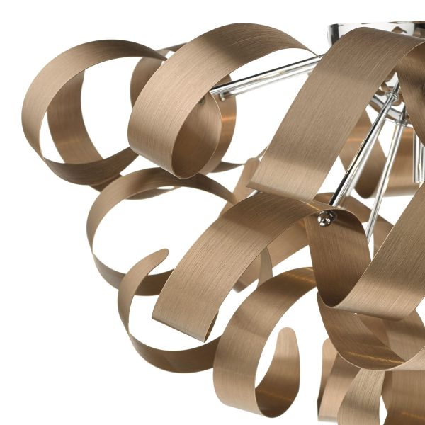 Rawley 5 Light G9 Flush Brushed Copper